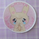 Whiny Baby Club Bunny Holo Heart Sticker