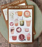 Drink Sticker Sheet, Beverages, Soft Muted Stickers, Journalling, Beverages, Tea - Image 2