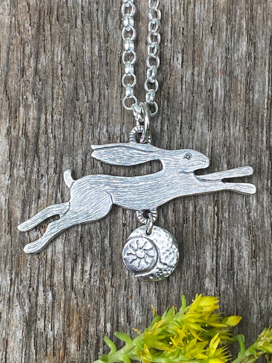 Moon Carrier Hare Pendant