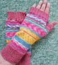 Fingerless Gloves - Hand Knitted - Multicoloured