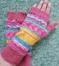 Fingerless Gloves - Hand Knitted - Multicoloured - Image 1
