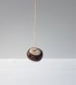 Mini kawaii conker on a string ornament, decoration, autumn, rustic - Image 1