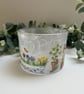 Decoupage Glass Bowl, Cottage Garden, Upcycled - Image 2