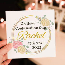 Confirmation Day Card, Confirmation Card, Congratulations for Confirmation