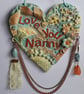 Mixed Media Love You Nanny Hanging Heart - Image 9