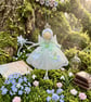 Beautiful handmade flower fairy, children's room decor, gift young girl, - Image 4