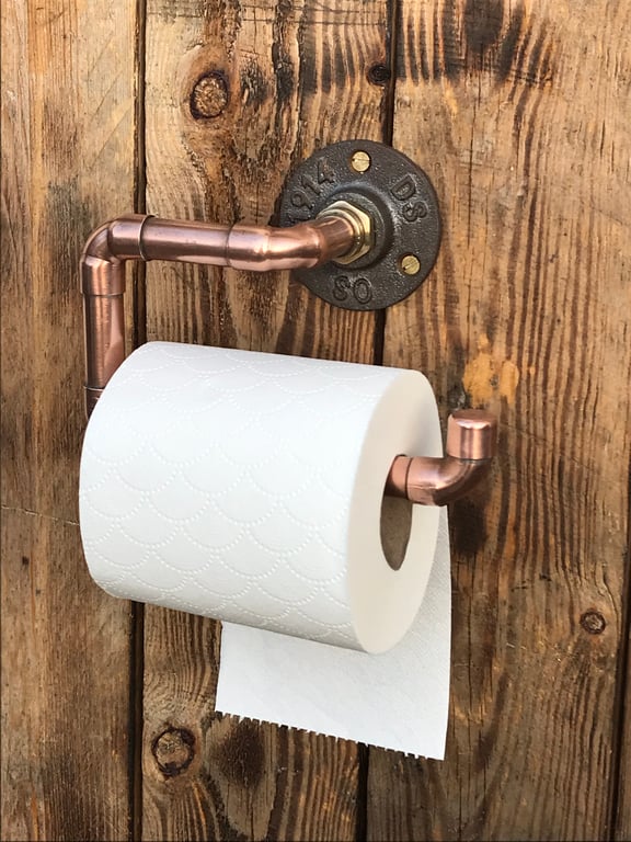 Copper Pipe Toilet Roll Holder
