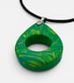 Green and Gold Marbled Glasses Holder Necklace