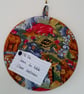Colourful Jungle Design Fabric-Covered Cork Pinboard - Image 1