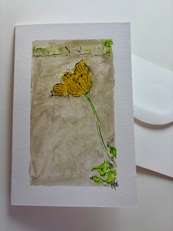 Handpainted watercolour notecard