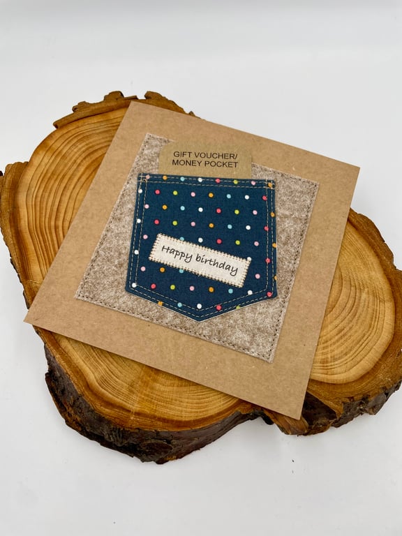 Gift voucher pocket card, money gift