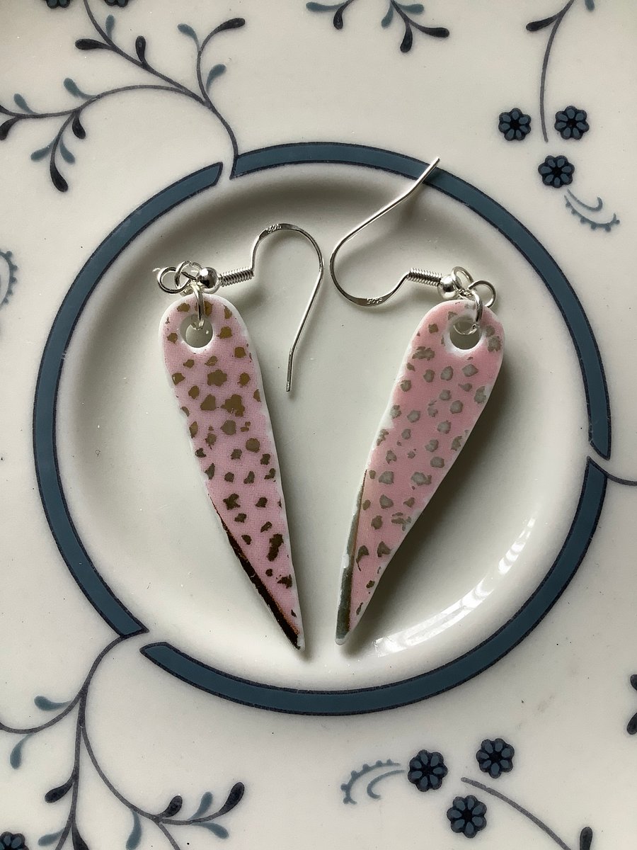 Handmade Ceramic Earrings One of a Kind Sterling Silver Eco Friendly Gifts