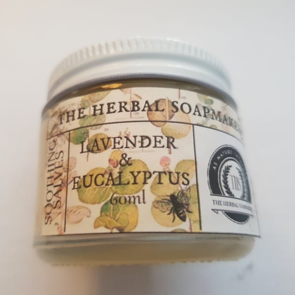 Lavender & Eucalyptus moisturising hand salve, 60ml