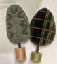 Grey tweed tweed tree with green leaves - Image 3