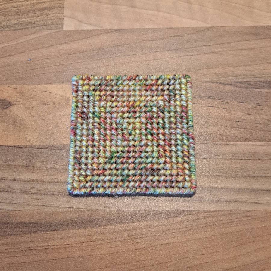 Coaster with anti-slip feet - red, green, yellow, beige, autumn colours