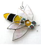  Bee Stained Glass Suncatcher Bumble Queen Insect - Image 5