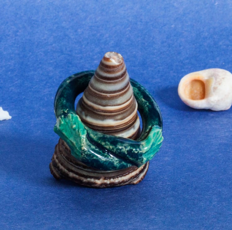 Ceramic Ring - Serpent Fin Band - Folksy
