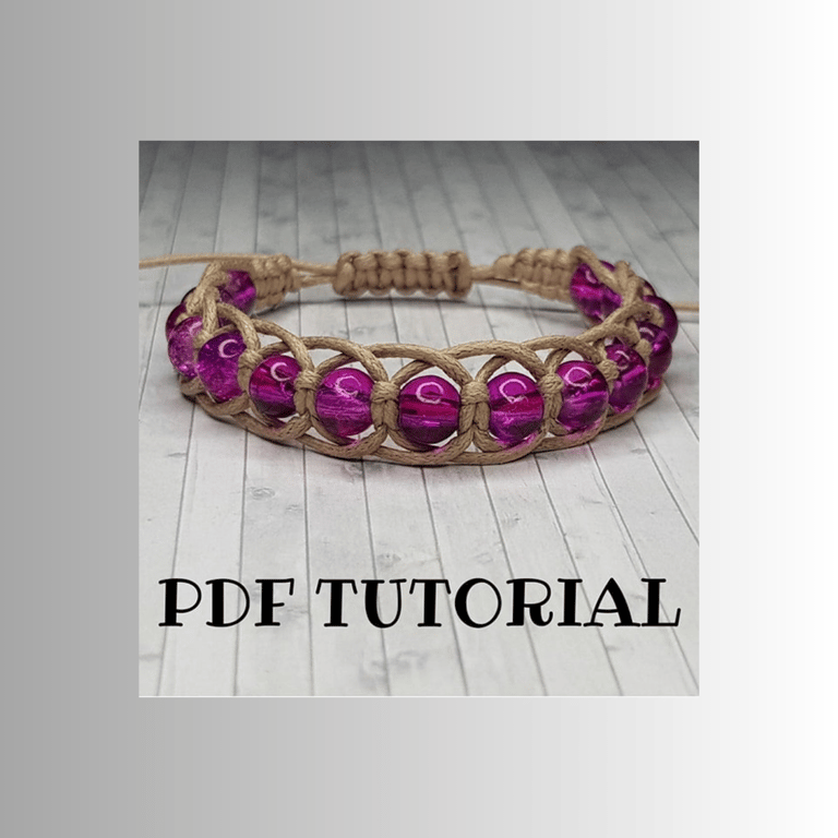 Herringbone Beaded Bracelet Tutorial - macrame tutorial - craft making