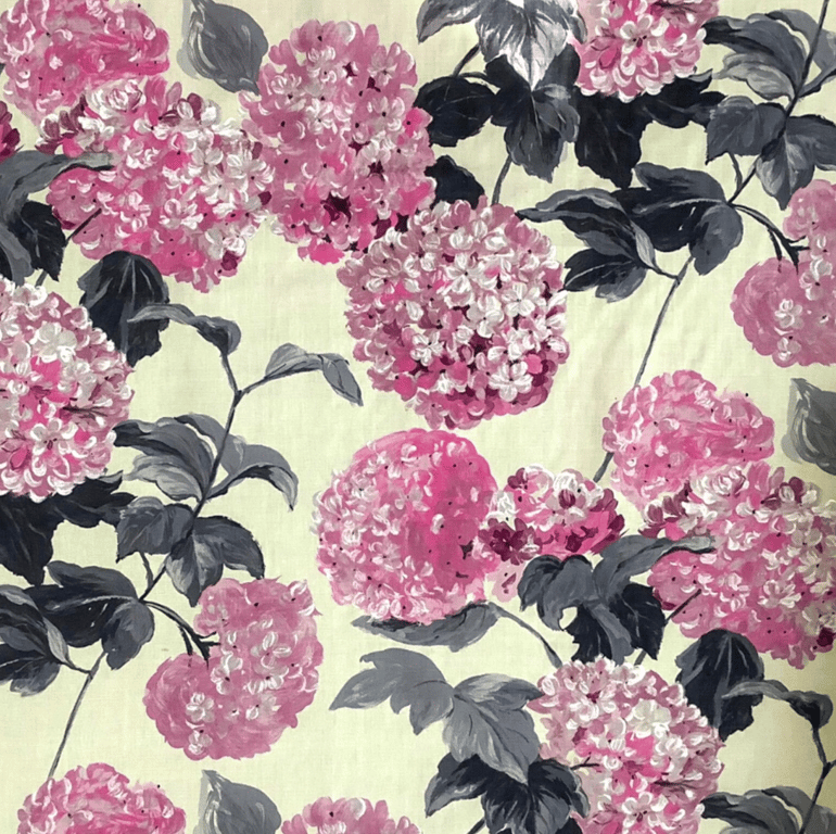 Designers Guild Fabric, Casandra soft furnishing material- pinks and greys 