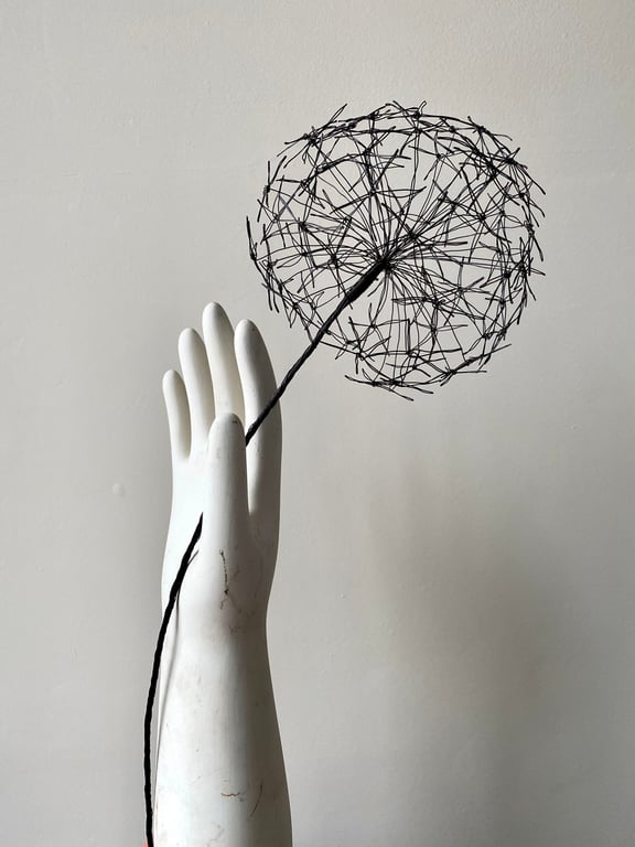 Handmade Wire Allium-Wire flower-Allium Sculpture-Contemporary handcrafted -Ever