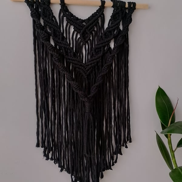 Black Macrame Wall Hanging