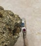 Hand Forged Molten Sterling Silver Ring – Apatite & Ruby - Image 4