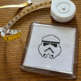 Coaster with Cross Stitched Storm Trooper Star Wars