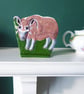 Red River Hog Ceramic Ornament - Handmade - Image 7