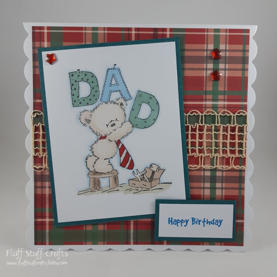Handmade DIY Dad birthday card 