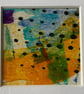 Unique Abstract Art work in a professionally cut aperture ready for framing.