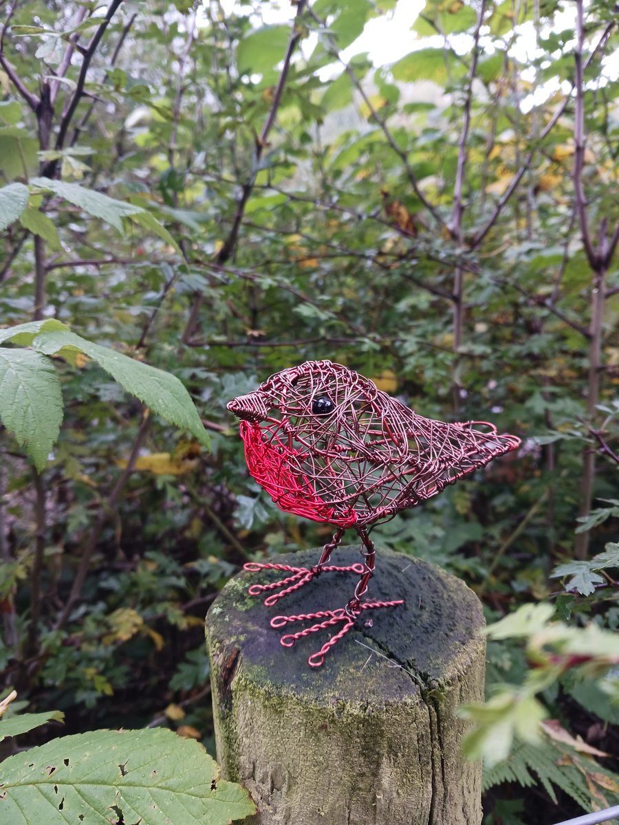 Wire Robin Sculpture