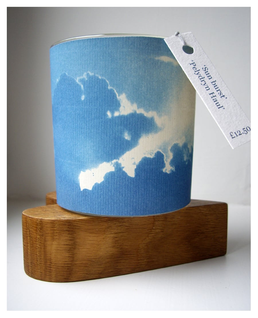 'Every cloud has a silver lining' candle holder 
