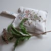 Vintage tablecloth embroidered lavender bag dried lavender lavender pouch