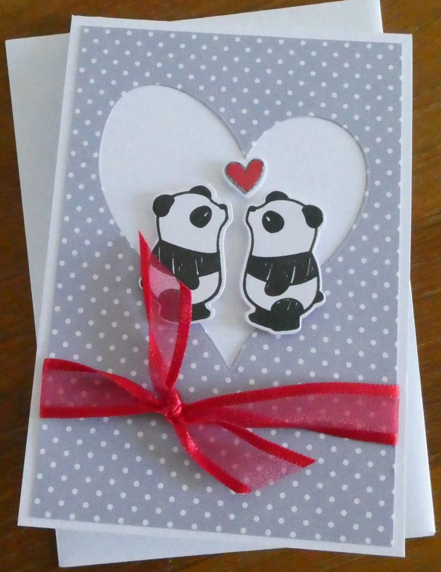 Seconds Sunday - Panda Heart Card
