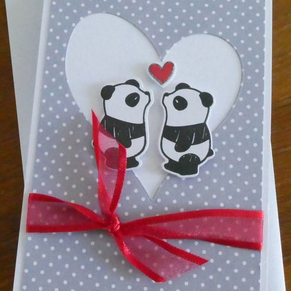 Seconds Sunday - Panda Heart Card