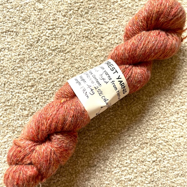 HANDSPUN MERINO BLEND YARN, HAND DYED, 44g