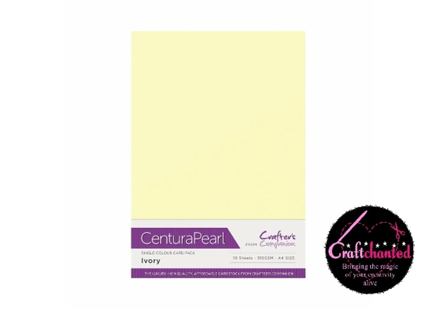 Crafter's Companion Centura Pearl 10 Sheet Pack - Ivory