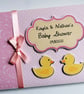 Rubber duck girl baby shower guest book, baby shower gift - Image 1