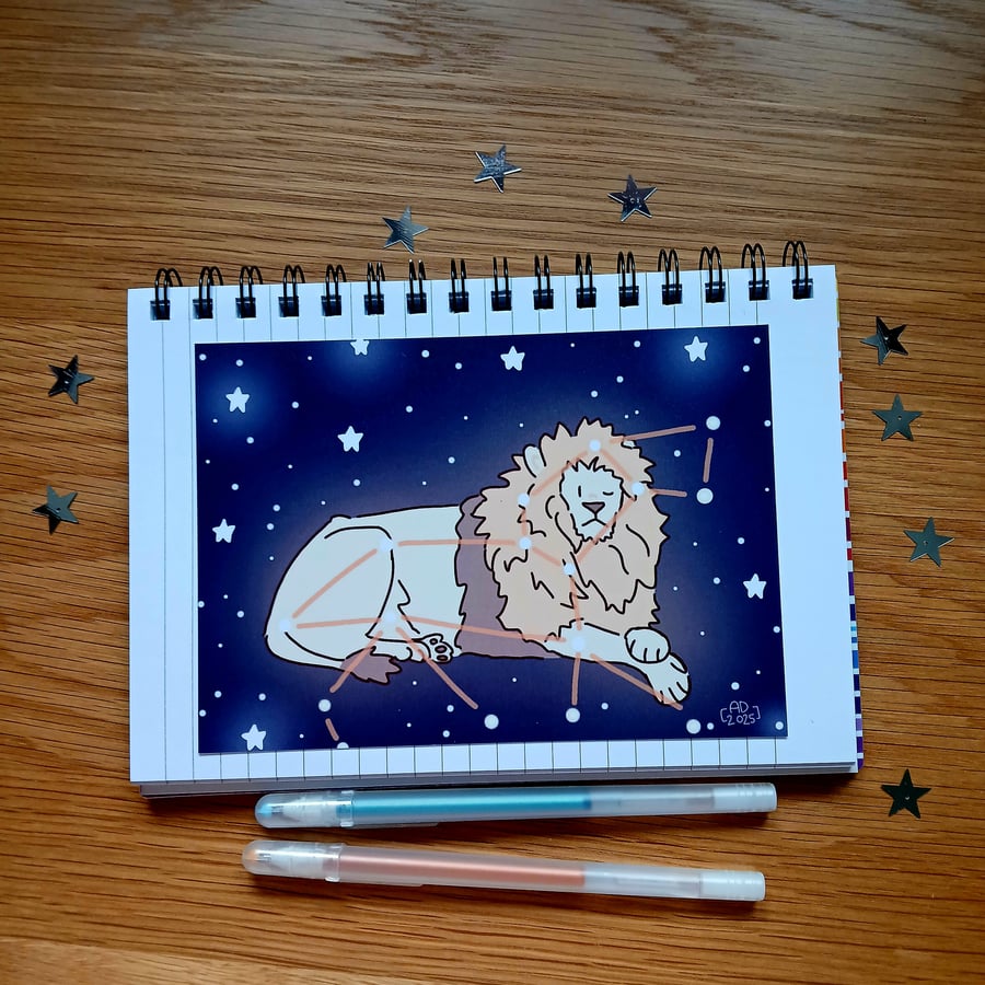 Leo Constellation Art Print! Space Wall Art, Zodiac Home Decor