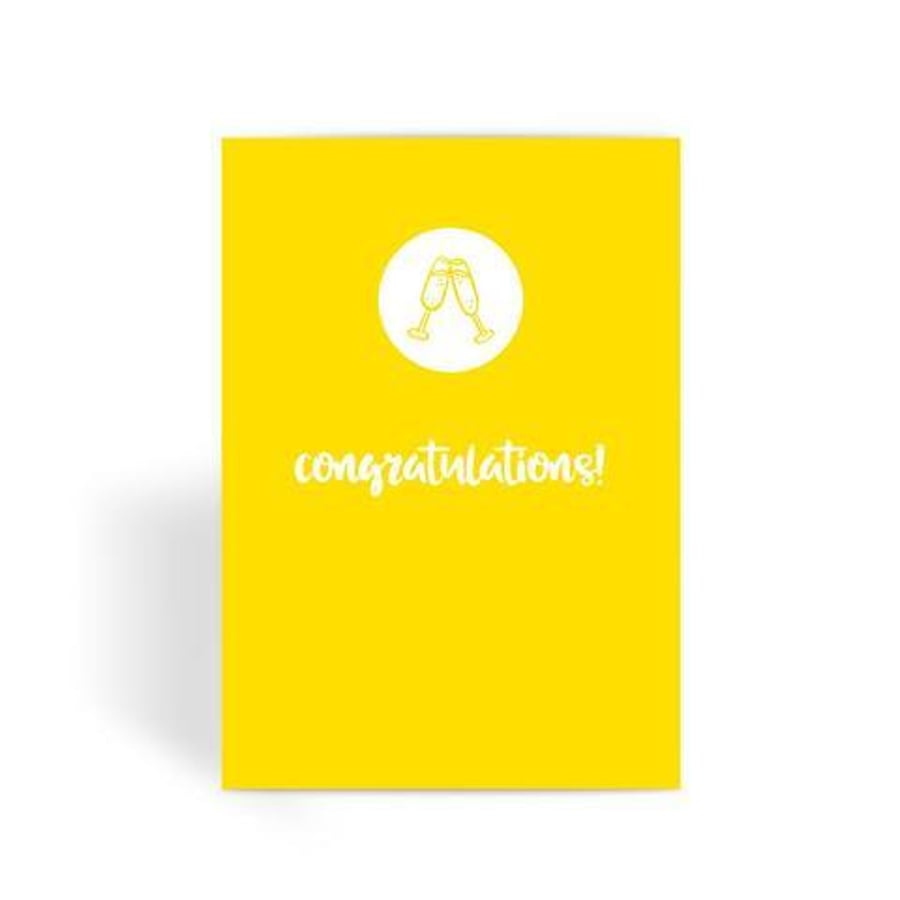 Congratulations Card – Champagne Glass