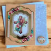 In Sympathy Card – Floral Cross “Thinking of You” Bereavement Card