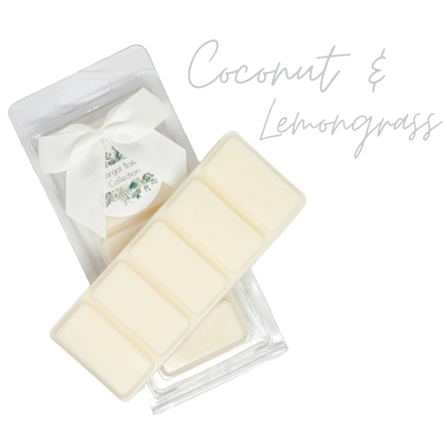 Coconut & Lemongrass  Wax Melts  UK  50G  Luxury  Natural  Highly Scented