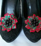 Tartan Shoe Clips - Scottish Highland Clan Plaid Ribbon Ruffle  - Image 8