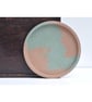 Round Concrete Tray: Handmade Orange and Green Minimalist Candle Jewellery Plate