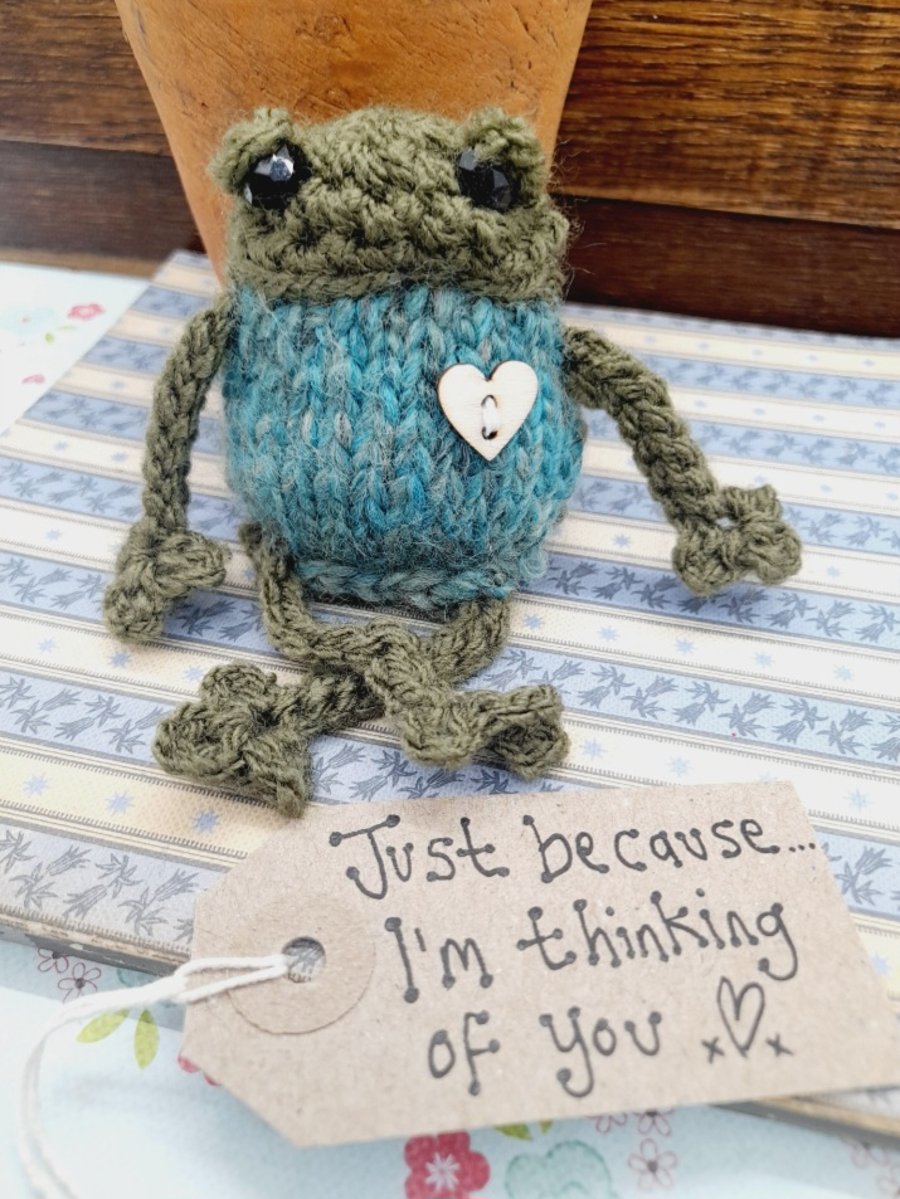 Just Because Frog Gift Handmade Frog Letter Box gift Thinking of you Present