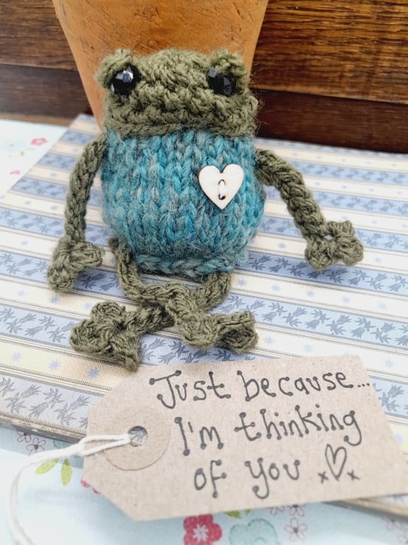 Just Because Frog Gift Handmade Frog Letter Box gift Thinking of you Present