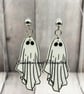 Handmade Halloween Ghost Earrings – Hypoallergenic Stainless Steel Ear wires
