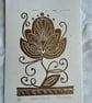 Golden Dance - original Lino print