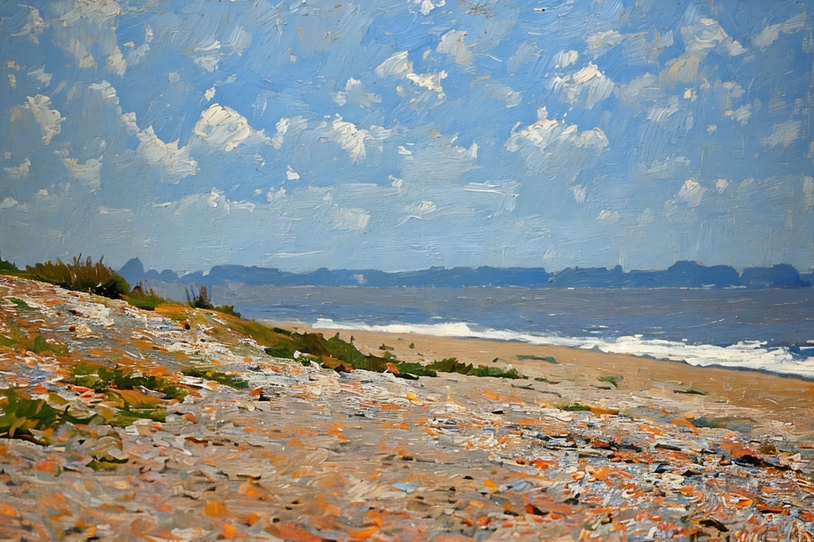 Snettisham Beach View A5 Greeting Card 