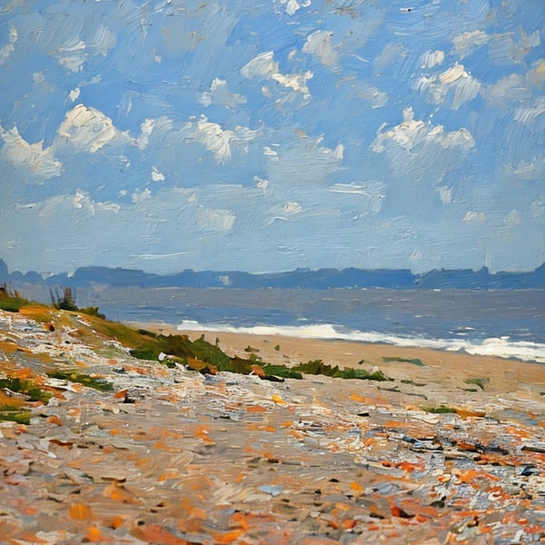 Snettisham Beach View A5 Greeting Card 